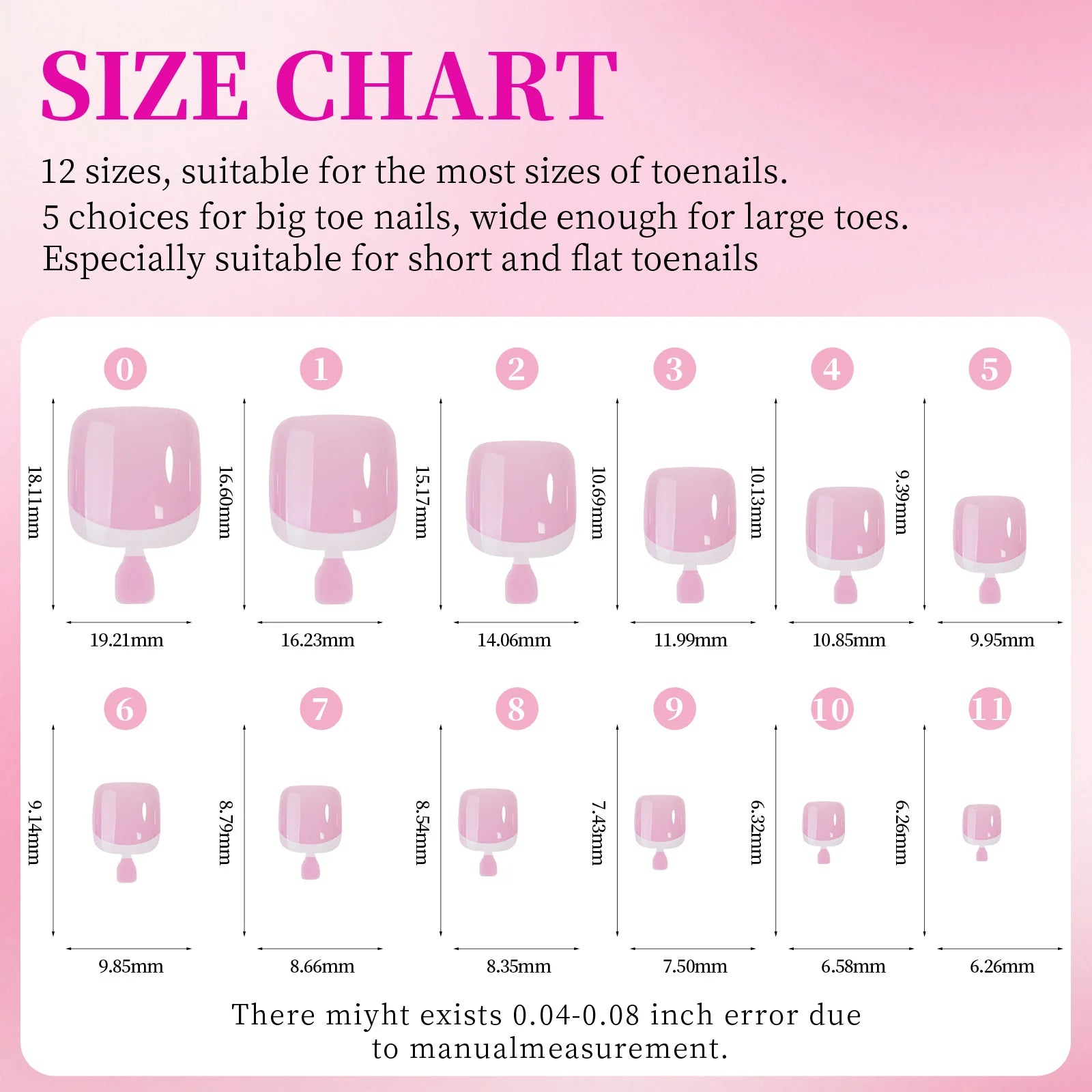 White French Tip False Nail and Toenail Matching Set - 144pcs