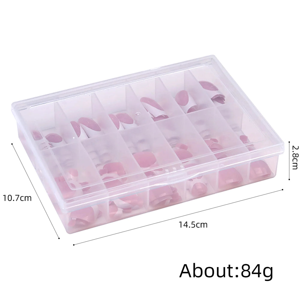 White French Tip False Nail and Toenail Matching Set - 144pcs