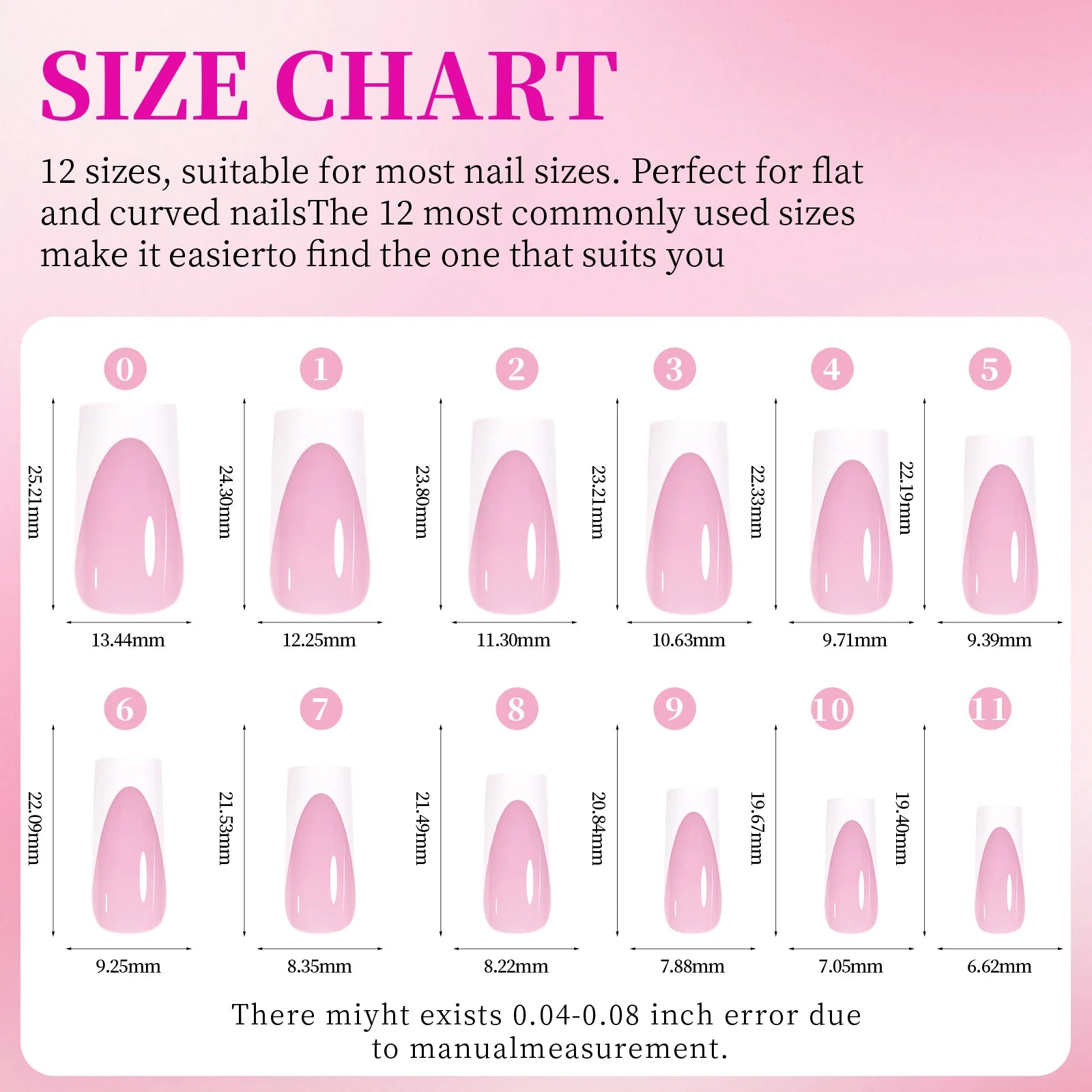 White French Tip False Nail and Toenail Matching Set - 144pcs